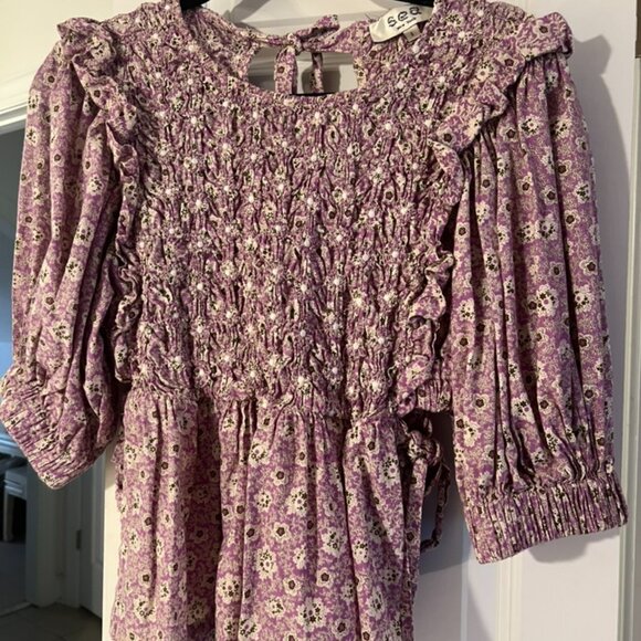 Sea NY Ida Smocked Top - Picture 1 of 6